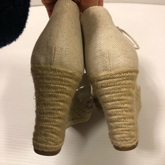 Merona Mazie Lace Up Espadrilles Wedges, 10 - Picture 6 of 9